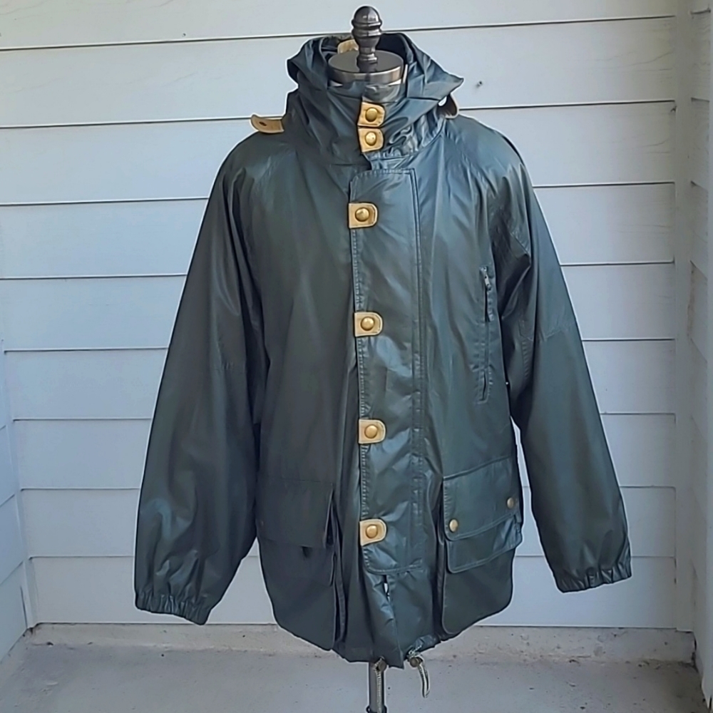 WILLIS & GEIGER Green Full Zip Cotton Blend Large Mens‎ Hunting Jacket VTG RARE